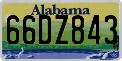 AL license plate 66DZ843