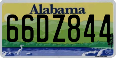 AL license plate 66DZ844