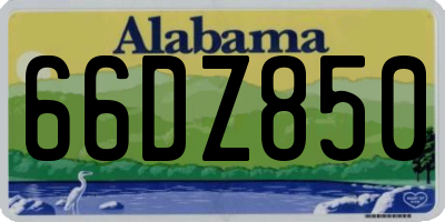 AL license plate 66DZ850