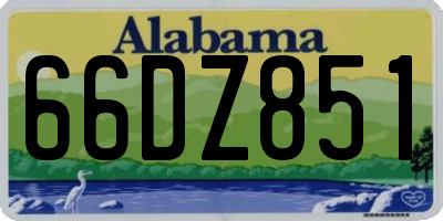 AL license plate 66DZ851