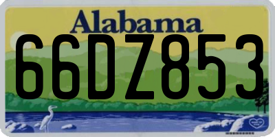 AL license plate 66DZ853