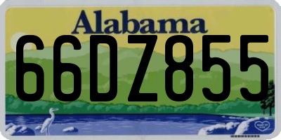 AL license plate 66DZ855