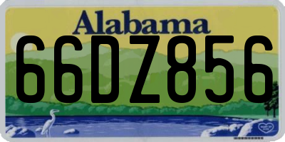 AL license plate 66DZ856