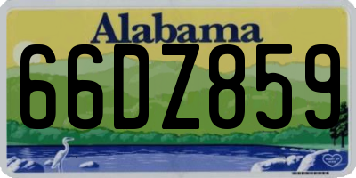 AL license plate 66DZ859