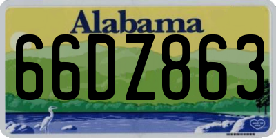 AL license plate 66DZ863