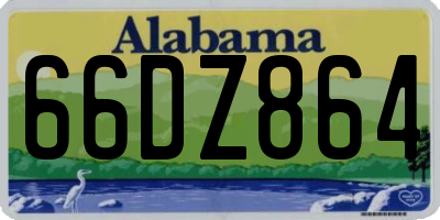 AL license plate 66DZ864