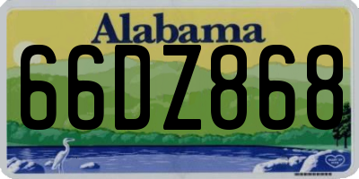 AL license plate 66DZ868