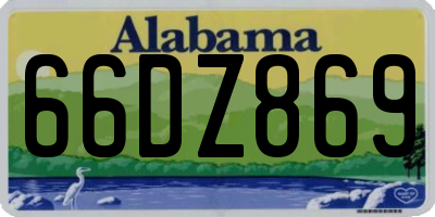 AL license plate 66DZ869