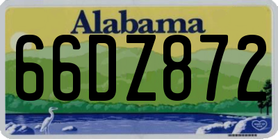 AL license plate 66DZ872