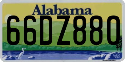 AL license plate 66DZ880