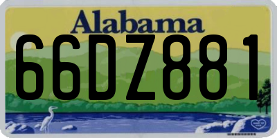 AL license plate 66DZ881