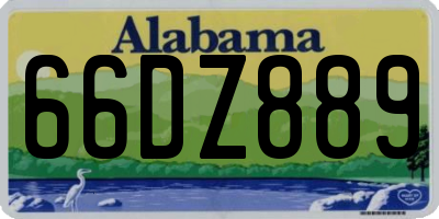 AL license plate 66DZ889