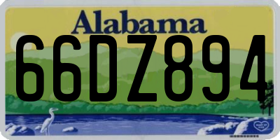 AL license plate 66DZ894