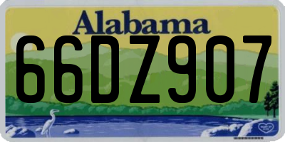 AL license plate 66DZ907