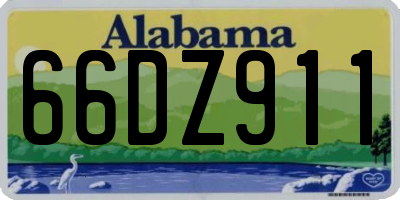 AL license plate 66DZ911