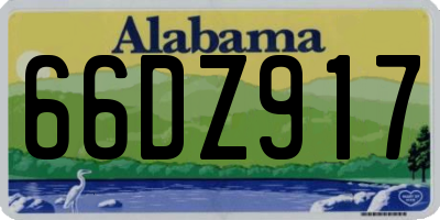 AL license plate 66DZ917