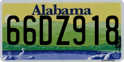 AL license plate 66DZ918