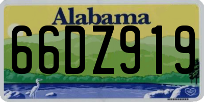 AL license plate 66DZ919