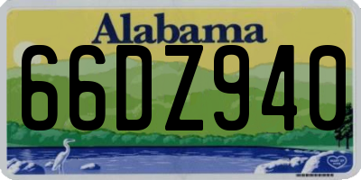 AL license plate 66DZ940