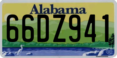 AL license plate 66DZ941