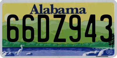 AL license plate 66DZ943