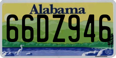 AL license plate 66DZ946