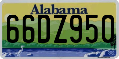 AL license plate 66DZ950