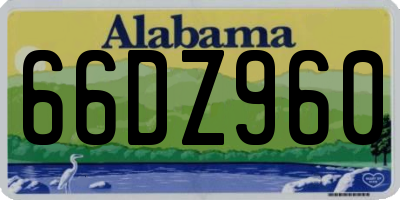 AL license plate 66DZ960