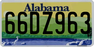 AL license plate 66DZ963