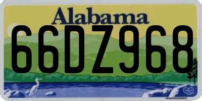 AL license plate 66DZ968