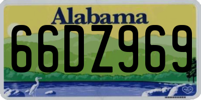 AL license plate 66DZ969