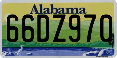 AL license plate 66DZ970