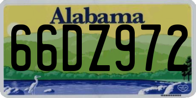 AL license plate 66DZ972