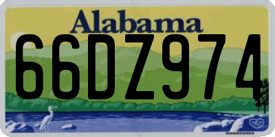 AL license plate 66DZ974