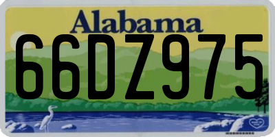 AL license plate 66DZ975