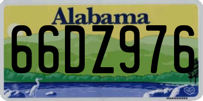AL license plate 66DZ976