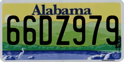 AL license plate 66DZ979