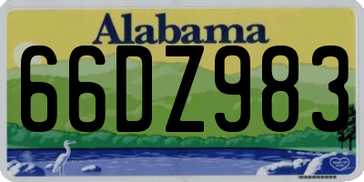 AL license plate 66DZ983
