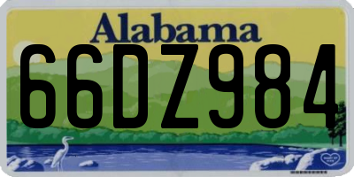 AL license plate 66DZ984