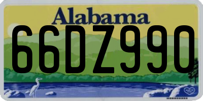 AL license plate 66DZ990