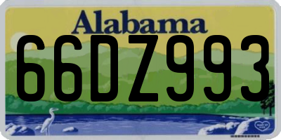 AL license plate 66DZ993