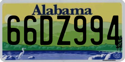 AL license plate 66DZ994