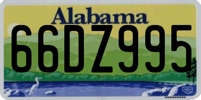 AL license plate 66DZ995