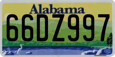 AL license plate 66DZ997