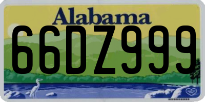 AL license plate 66DZ999