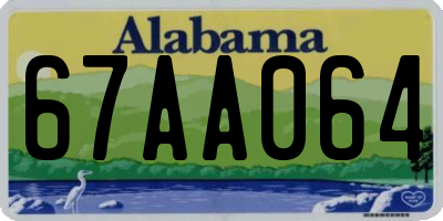 AL license plate 67AA064