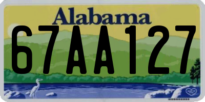 AL license plate 67AA127