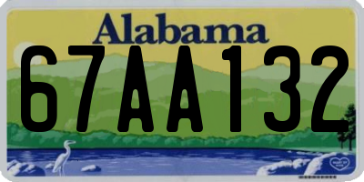 AL license plate 67AA132