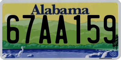 AL license plate 67AA159