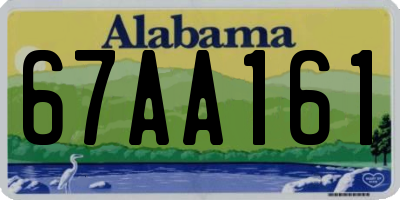 AL license plate 67AA161